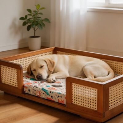 Cama Pet Luxo com telinha sextavada colchão estampa Bichinhos - Imagem 6