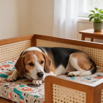 Cama Pet Luxo com telinha sextavada colchão estampa Bichinhos - Imagem 5