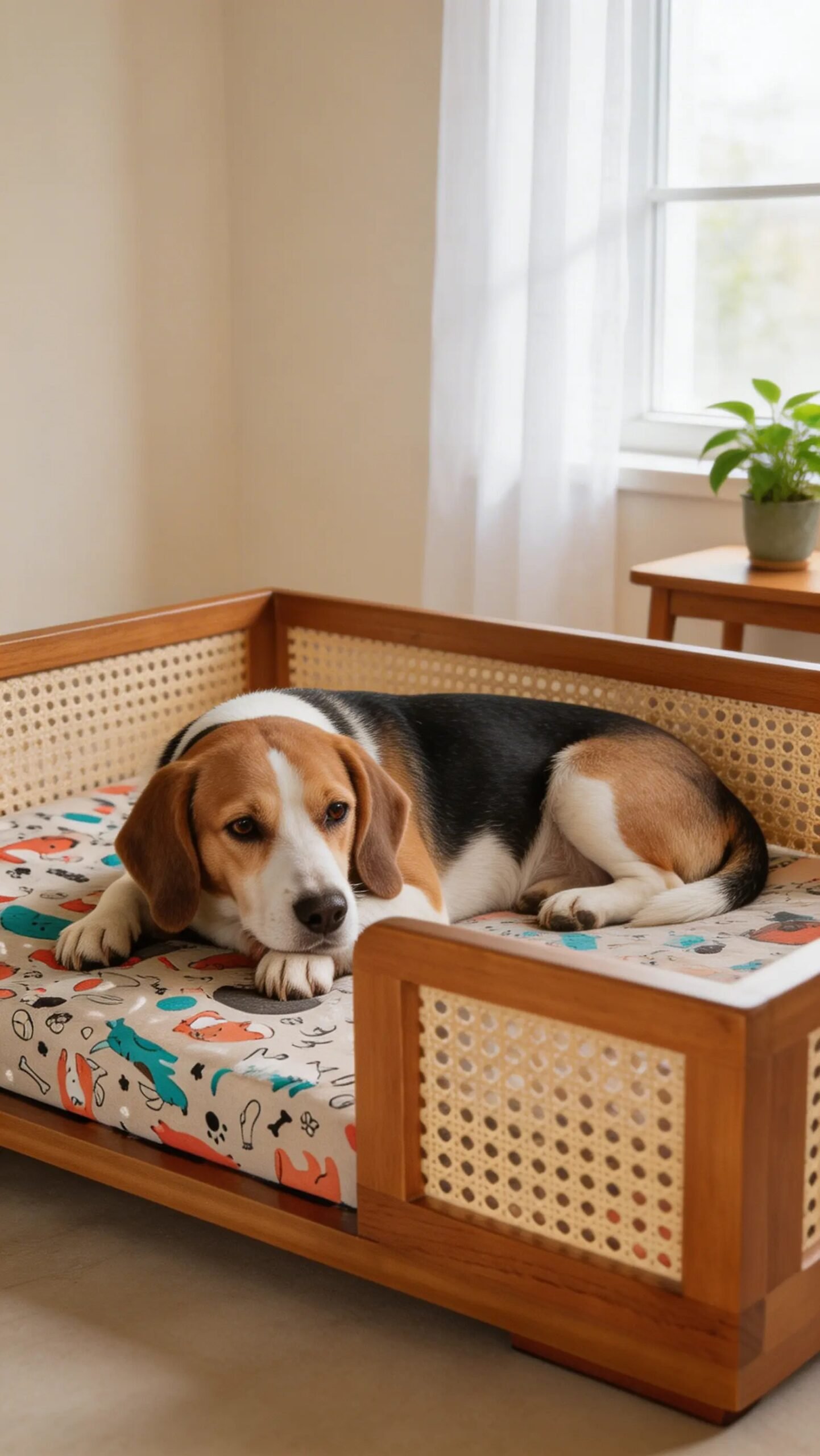Cama Pet Luxo com telinha sextavada colchão estampa Bichinhos - Imagem 5